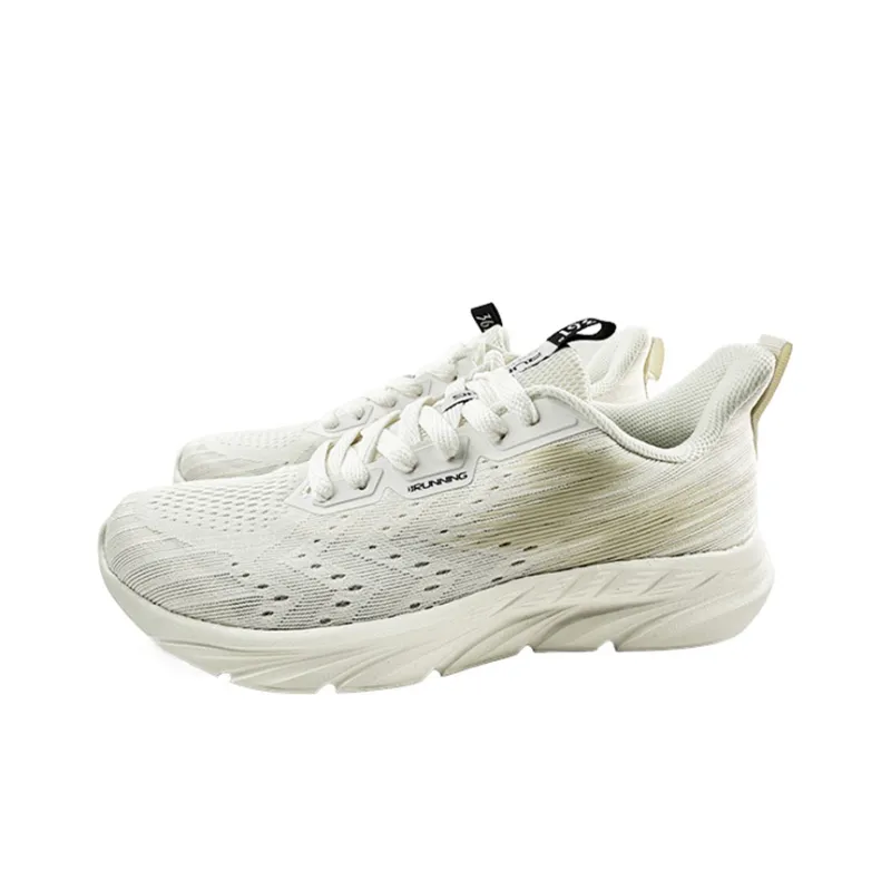 361° Wear resistant, Non slip And Breathable Low Top Running Shoes Men's Feather White-3