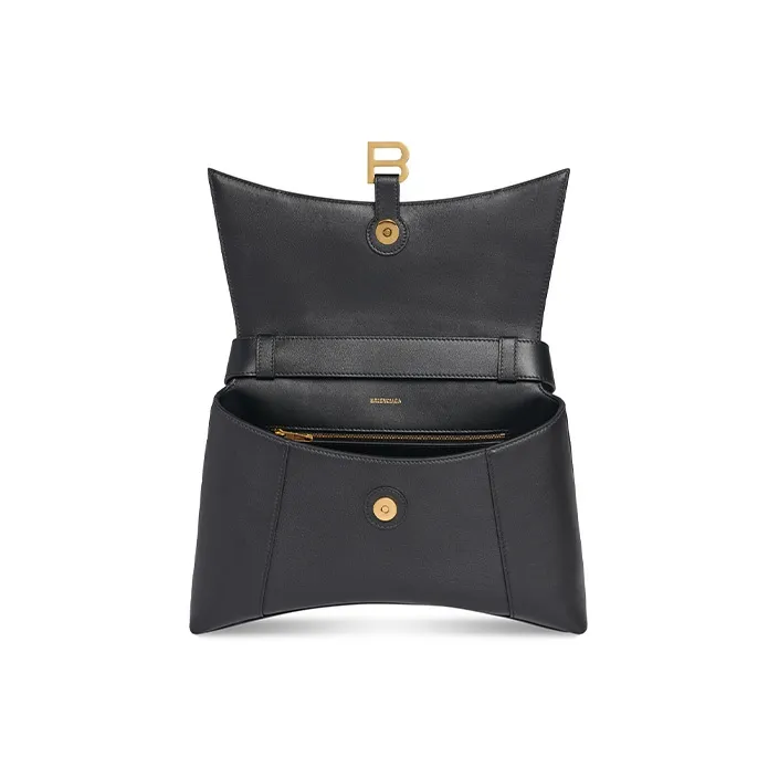 Balenciaga Women's Downtown Medium Shoulder Bag Black-5