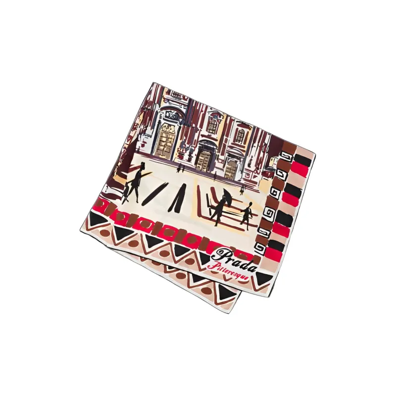 PRADA Pittoresque Milan Silk Foulard-1