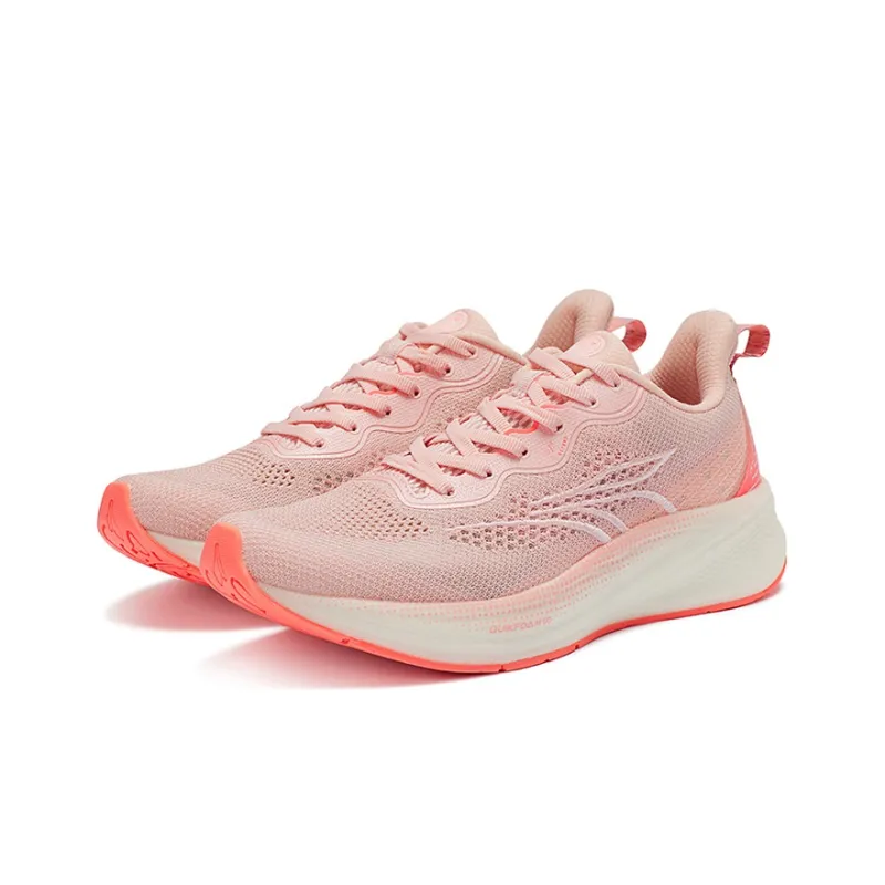 361° QU!KFOAM Cushioning Breathable Wear Resistant Slip Resistant Low Top Running Shoes Men's Soft Peach Pink-2
