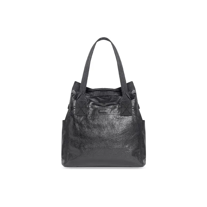 Balenciaga Army Fine Grained Sheepskin Tote Bag Shopping Bag Handbag Shoulder Bag Men's Dark Gray-3