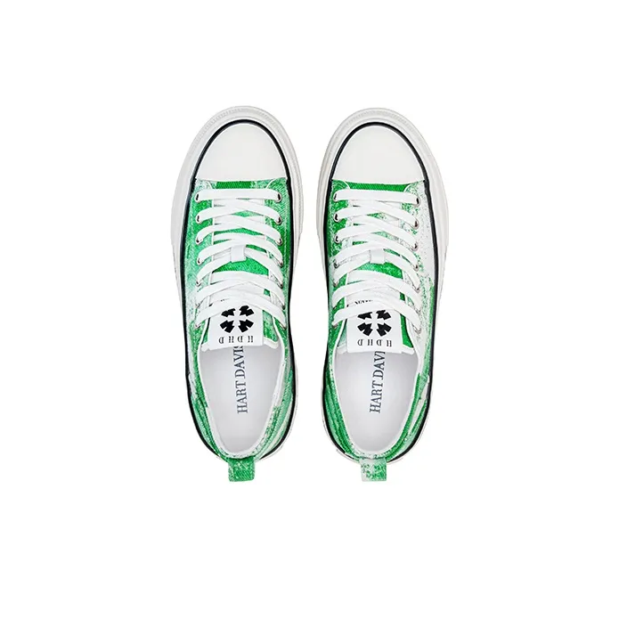 HART DAVIS A.C. Lows Green Stylish Skateboarding Shoes Women's White Green-5