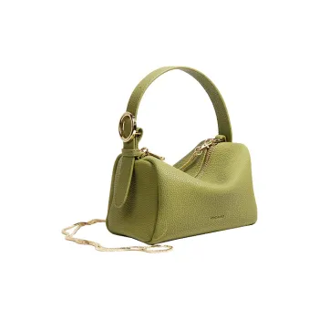 YOCAMU Cow Leather Boston Bag Pillow Bag Crossbody Handbag Medium Size Women's Multicolor