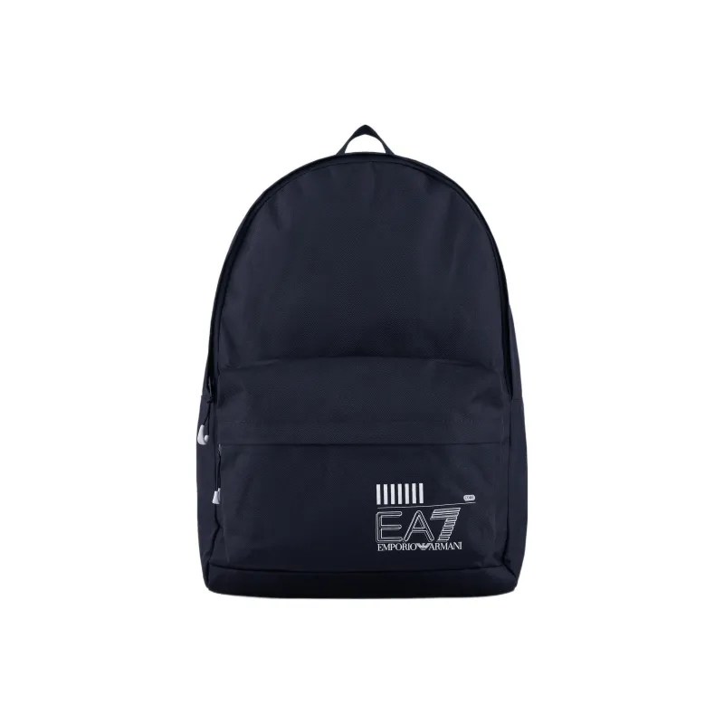 EMPORIO ARMANI Polyester Backpack Medium Size Unisex Marine Blue White-0