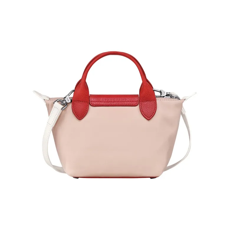 LONGCHAMP Le Pliage Xtra Sheepskin Patchwork With Cow Leather Shoulder Bag Crossbody Bag Handbag Mini Women's Rose Pink-2
