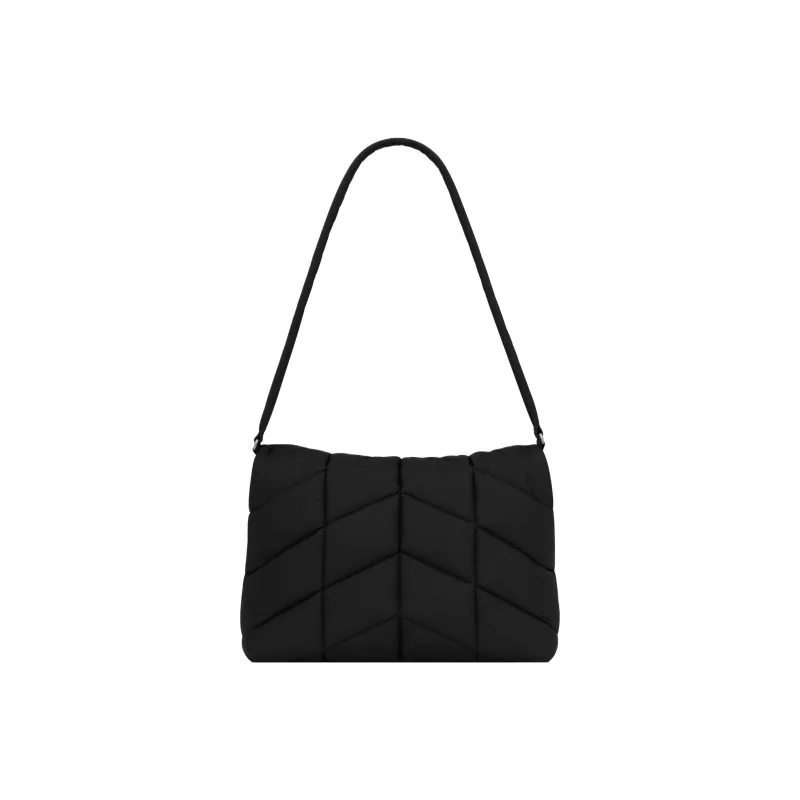 SAINT LAURENT Fabric Messenger Bag, Handbag, Shoulder Bag Women's Black-3