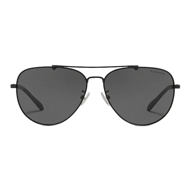 COACH Metal Frame Aviator Sunglass Women's Black-1