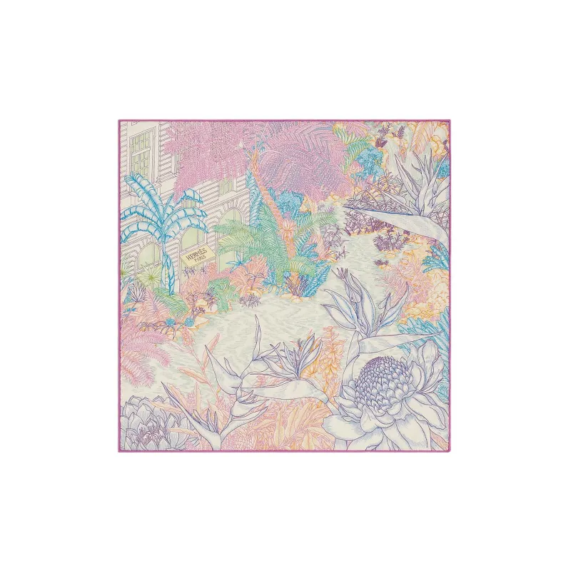 HERMES Silk Scarves Women's Purple-0