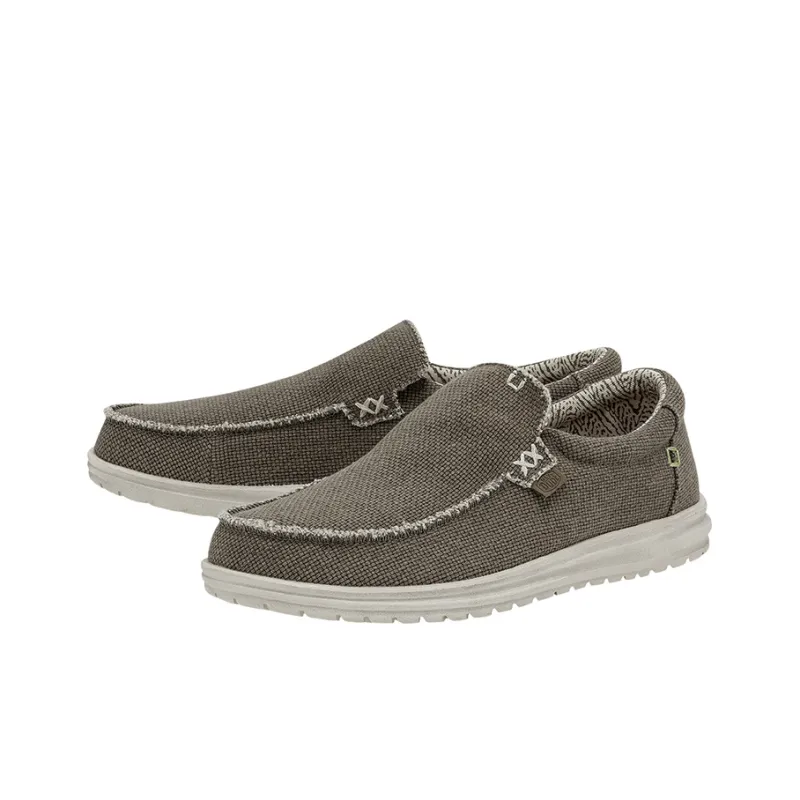 Heydude Men's Casual Shoes Men Low Top Fossil Brown-1