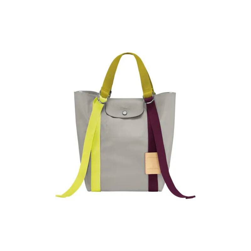 LONGCHAMP Le Pliage Re-play Canvas With Leather Trim One Shoulder Canvas Bag Handbag Women's Gray-0