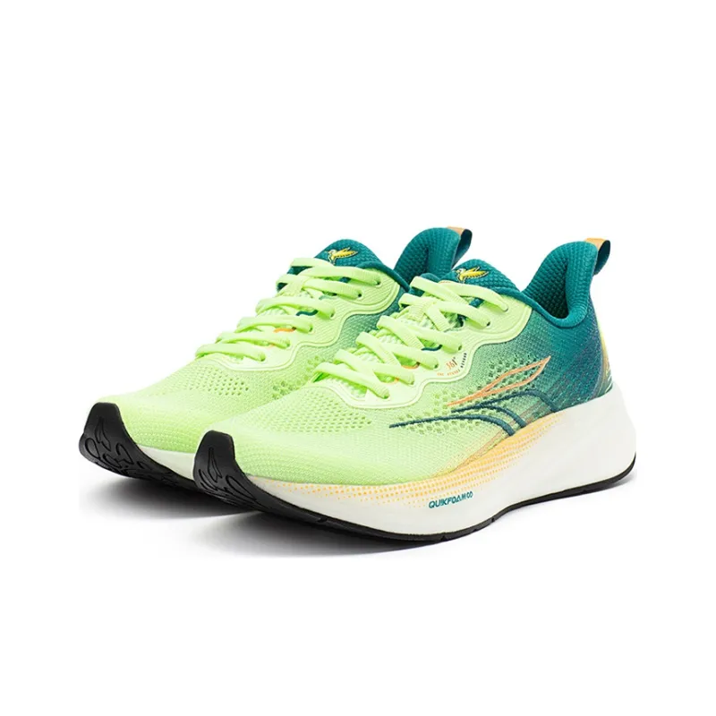 361° QU!KFOAM Wear-Resistant Low-Top Running Shoes Men's Deep Lake Green-2