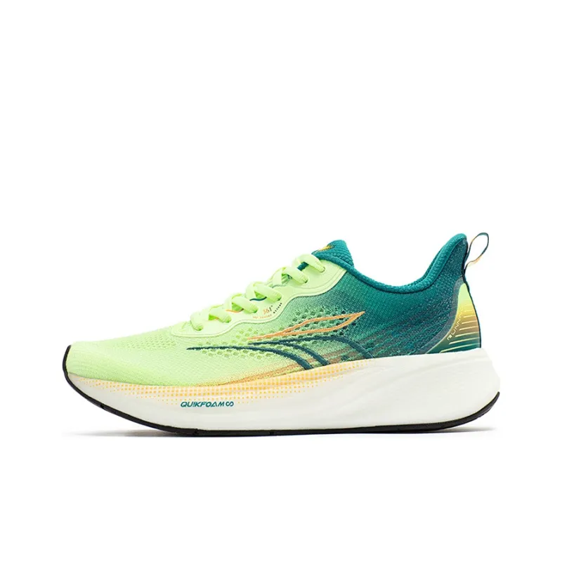 361° QU!KFOAM Wear-Resistant Low-Top Running Shoes Men's Deep Lake Green-0