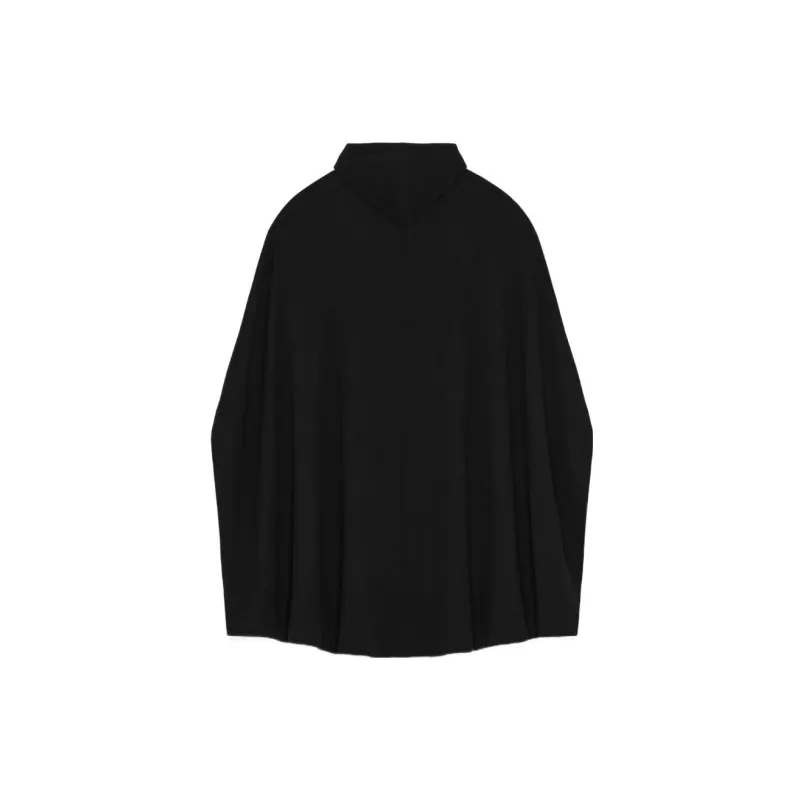 SAINT LAURENT Drawstring Hooded Cape-1