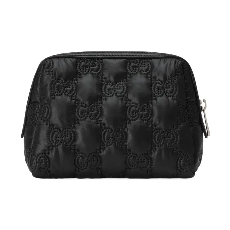 GUCCI GG Matelassé Leather Clutches Storage Bags Makeup Bag Small Size Women's Black-2