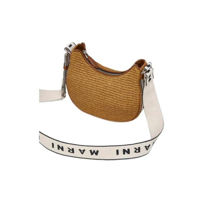 MARNI Polyamide Crossbody Bag, Shoulder Bag Men's Brown-3