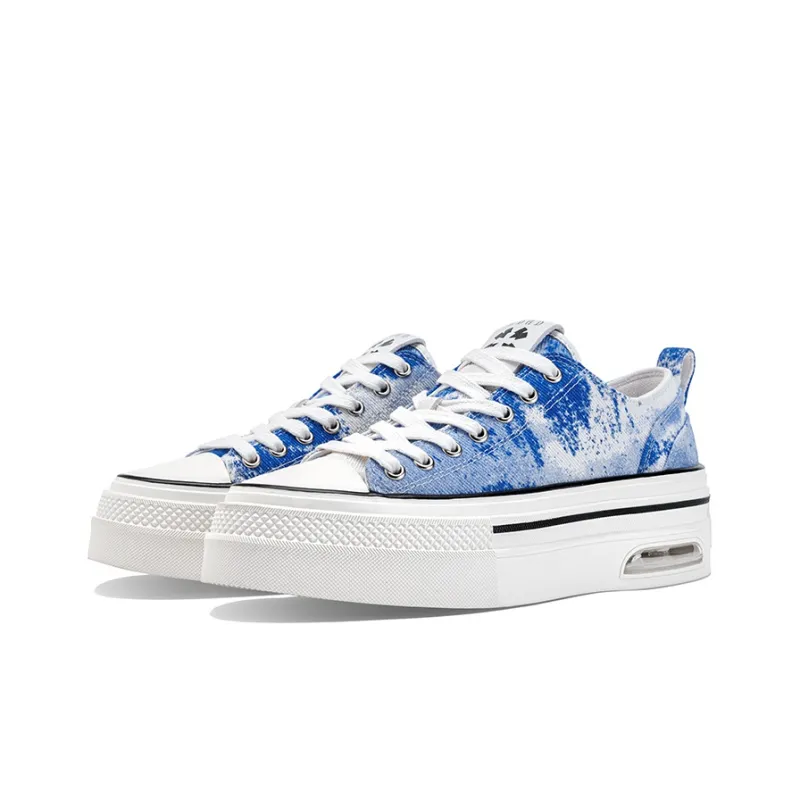 HART DAVIS Lows Blue Stylish Skateboarding Shoes Women's White Blue-3