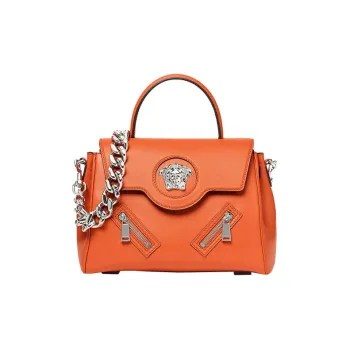 FANSIZHE La Medusa Calfskin Shoulder Bag Crossbody Bag Handbag Women's Orange