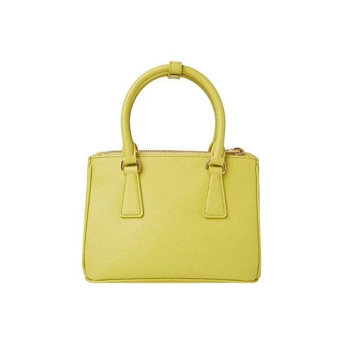 PRADA Galleria Killer Bag Leather Shoulder Bag, Crossbody Bag, Handbag Women's Yellow-2