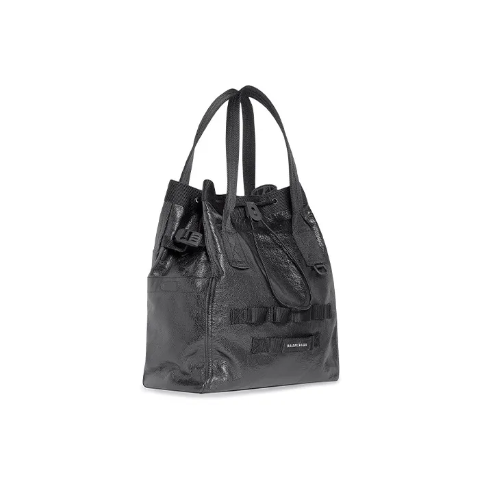 Balenciaga Army Fine Grained Sheepskin Tote Bag Shopping Bag Handbag Shoulder Bag Men's Dark Gray-1