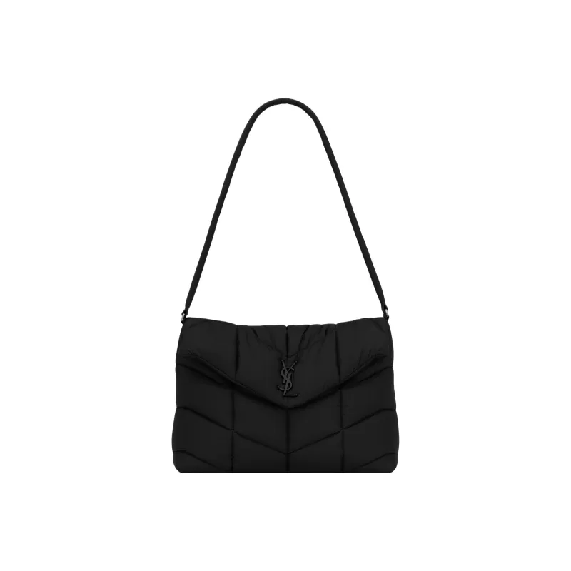 SAINT LAURENT Fabric Messenger Bag, Handbag, Shoulder Bag Women's Black-0