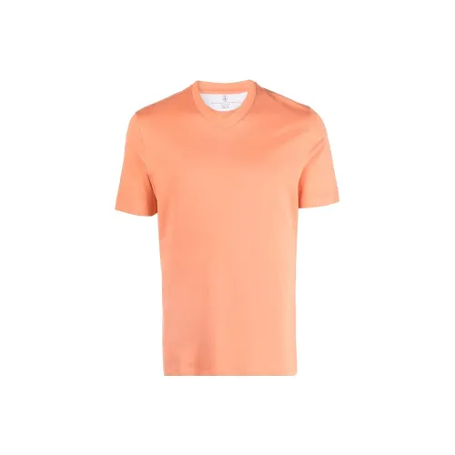 Brunello Cucinelli T-Shirts Men Pink Salmon