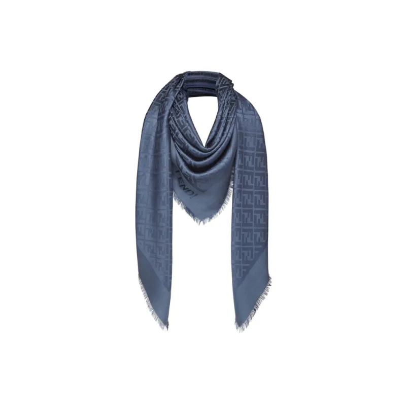 FENDI Monogram Frayed Edge Scarf-0