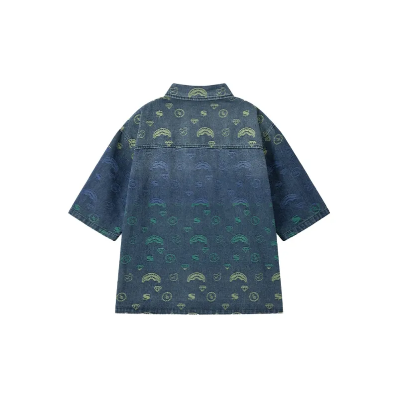 SPRAYGROUND Shirts Unisex Denim Blue-1