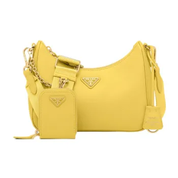 PRADA Re-Edition Saffiano Leather 3-in-1 Crossbody Bag Shoulder Bag Women's Sunlight Yellow