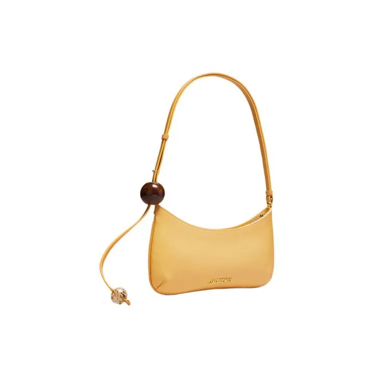 Jacquemus Cow Leather Handbag Shoulder Bag Women's Orange Yellow-1