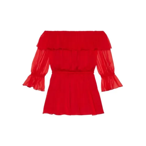 GUCCI Short-Sleeved Dresses Women's Red