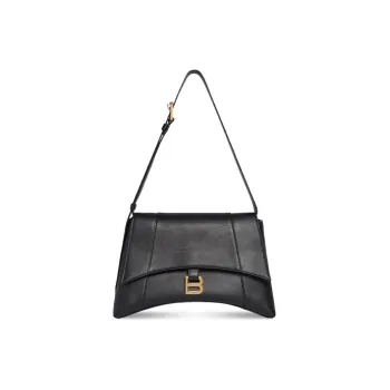 Balenciaga Women's Downtown Medium Shoulder Bag Black