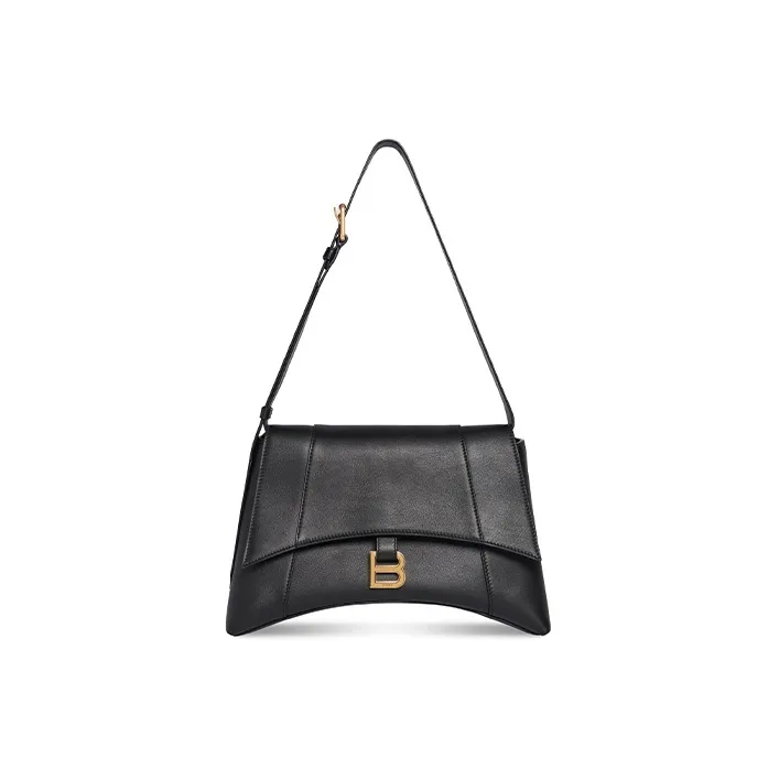 Balenciaga Women's Downtown Medium Shoulder Bag Black-0