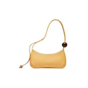Jacquemus Cow Leather Handbag Shoulder Bag Women's Orange Yellow