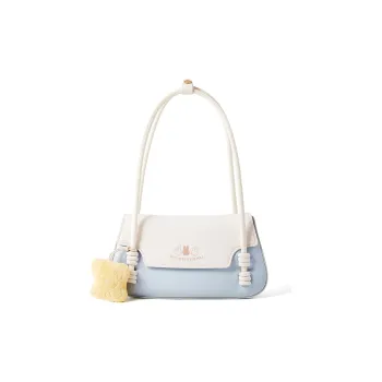 Miffy PU Baguette Bag Handbag Shoulder Bag Women's Light Blue/Ecru