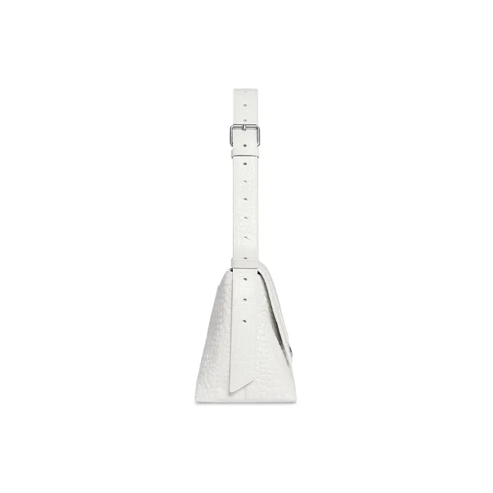 Balenciaga Downtown Cow Leather Handbag Shoulder Bag Women's White-3