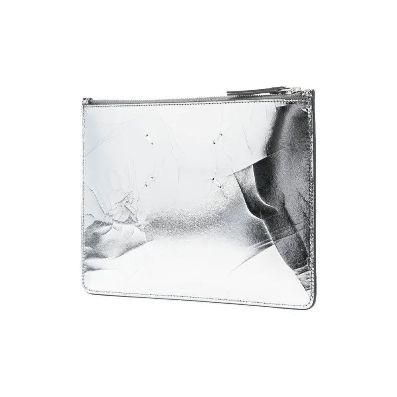 Maison Margiela Calfskin Clutch Men's Silver-1