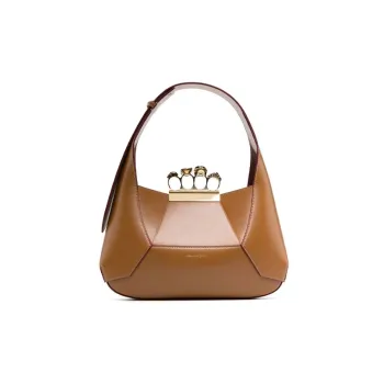 Alexander McQueen Calfskin One Shoulder Handbag Women's Brown