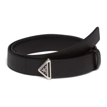 PRADA Triangle Logo Belt