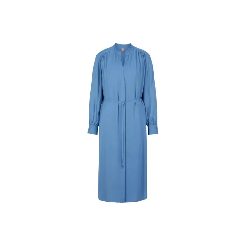 HUGO BOSS Long-Sleeved Dresses Women's Blue