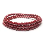 Multi-Wrap Cinnabar Beaded Bracelet, Women's 4mm