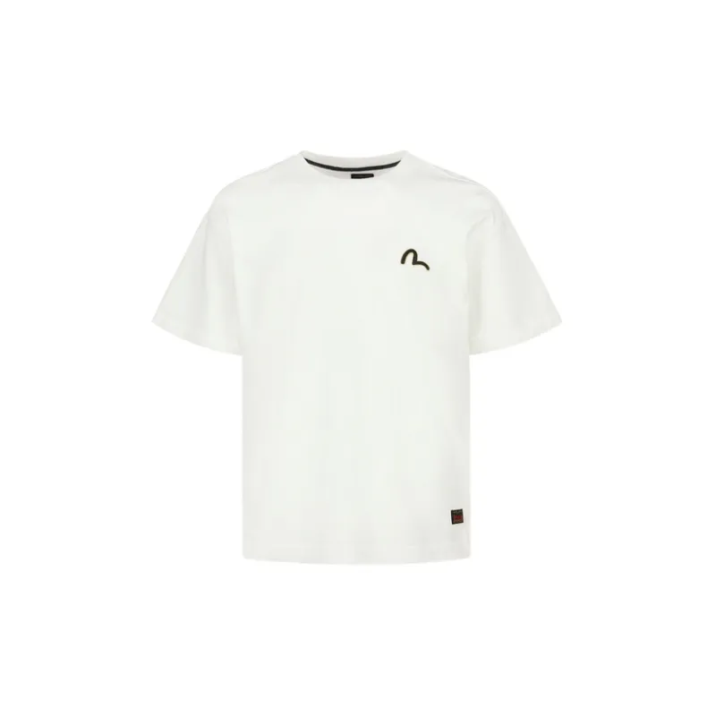 EVISU Drop Shoulder Sleeve T Shirt Men's White-1