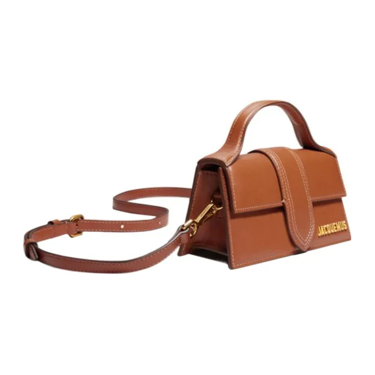 Jacquemus Linseed Cotton Acrylic Blend Shoulder Bag, Crossbody Bag, Handbag Small Size Women's Light Umber-1