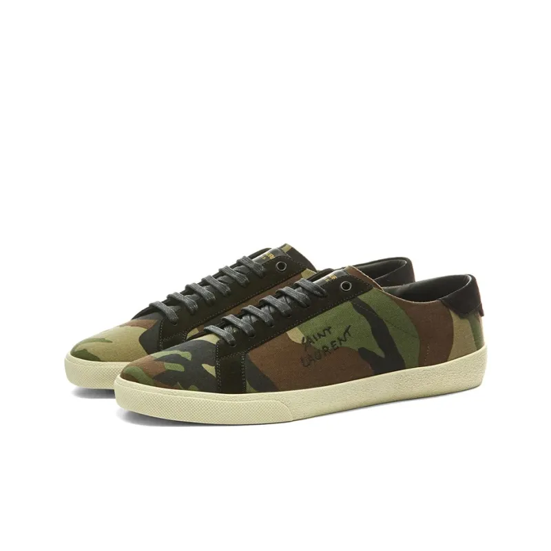 SAINT LAURENT Low Top Stylish Skateboarding Shoes Men's Green-2