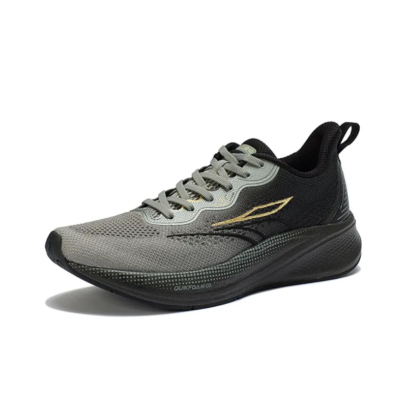 361° Q BOOM Technology Durable Breathable Low Top Running Shoes Men's Invisible Gray-1