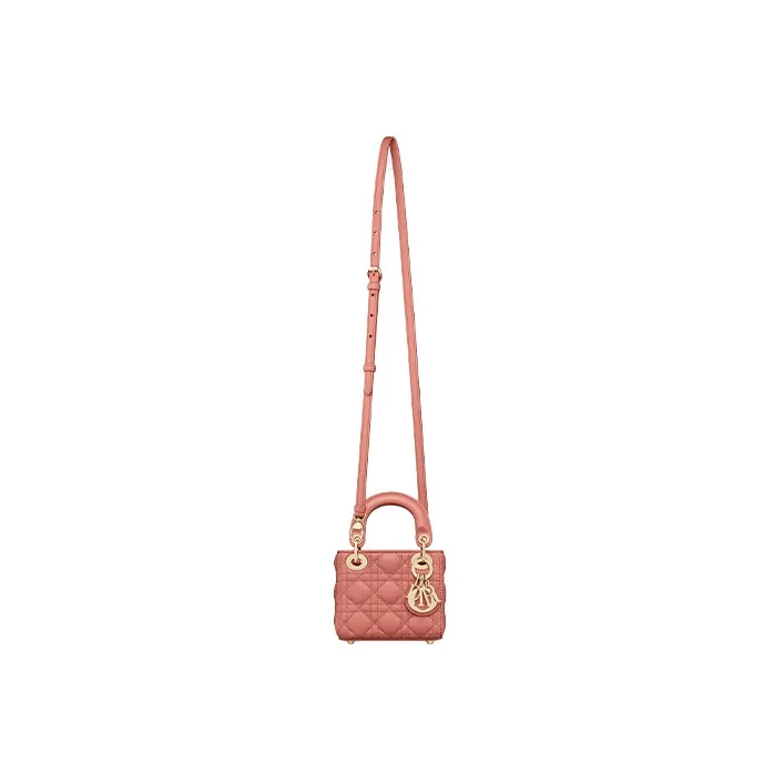 DIOR Lady Dior Sheepskin Daisie Bag Shoulder Bag Crossbody Bag Handbag Extra Mini Women's Dream Pink Color-4