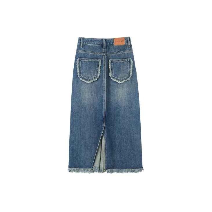 MITUAN Denim Long Skirts Women's-1