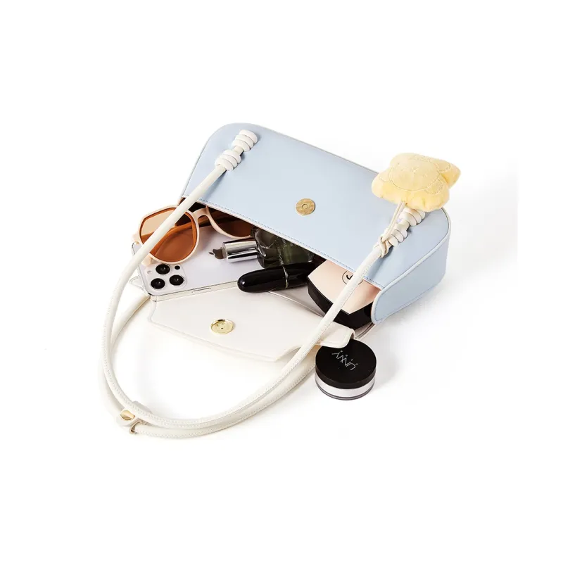 Miffy PU Baguette Bag Handbag Shoulder Bag Women's Light Blue/Ecru-4
