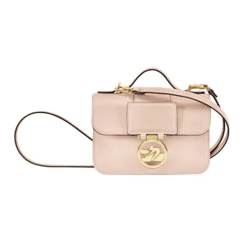 LONGCHAMP BOX TROT Calfskin Handbag Shoulder Bag Crossbody Bag Mini Women's Light Pink