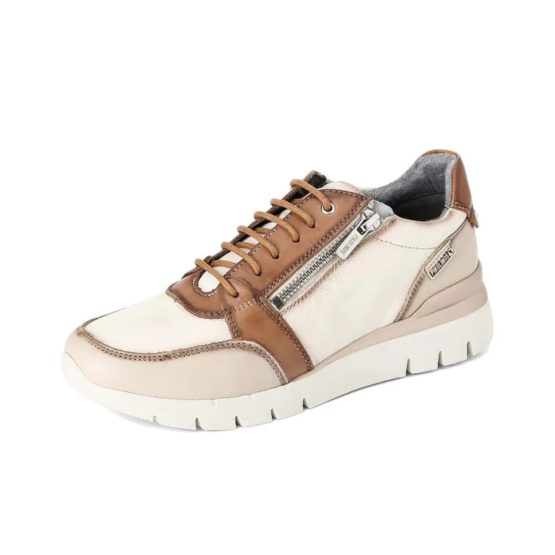 PIKOLINOS Casual Shoes Women's Low Top Amber/Moss Green/Ecru/Metal Gray-0