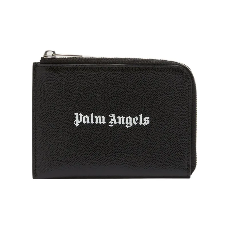 PALM ANGELS Logo print Zip fastening Wallet-1